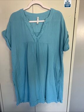 Zenana Outfitters Teal Blue Mini Dress